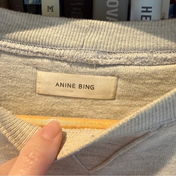 Anine Bing Brigitte Bardot Gray Crewneck Sweatshirt - Picture 5 of 5
